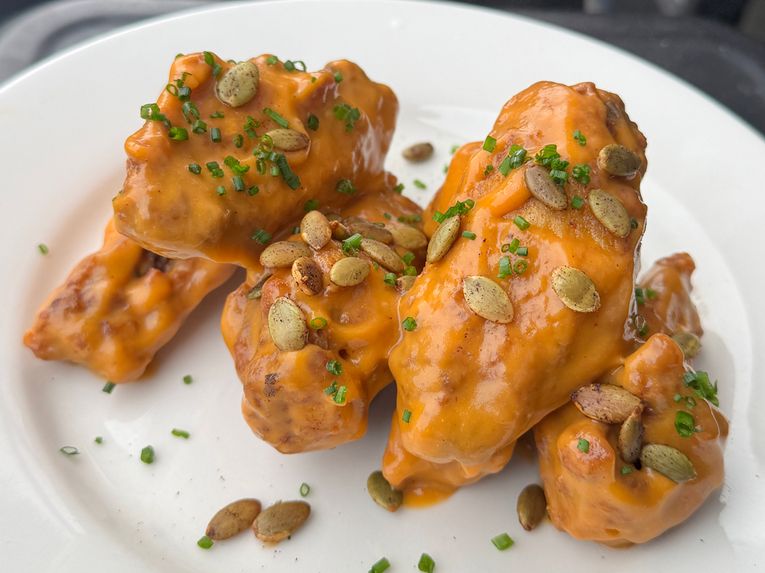 Slammin Peach Habanero BBQ Wangs